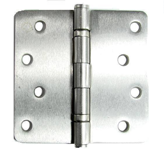 Ball Bearing Door Hinges - 4" With 1/4" Radius Corners - Multiple Finishes - 2 Pack