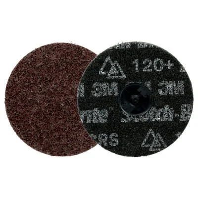 Scotch-Brite™ Roloc™ Precision Surface Conditioning Disc, Heavy Duty, HD-DR, Coarse 120+, TR, 1 in, 50/Carton, 200 ea/Case