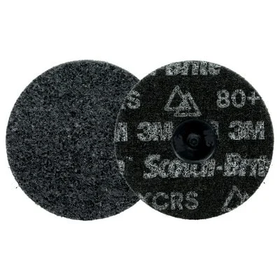 Scotch-Brite™ Roloc™ Precision Surface Conditioning Disc, Heavy Duty, HD-DR, Extra Coarse 80+, TR, 1 in, 50/Carton, 200 ea/Case