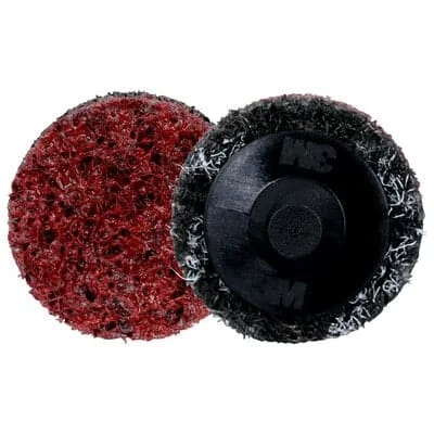 Scotch-Brite™ Roloc™ Precision Surface Conditioning Disc, Heavy Duty, HD-DR, Medium 150+, TR, 4 in, 25/Carton, 100 ea/Case