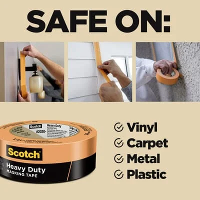 Scotch Heavy Duty Masking Tape 2020+-24AP, 0.94 in x 60.1 yd (24mm x 55m)