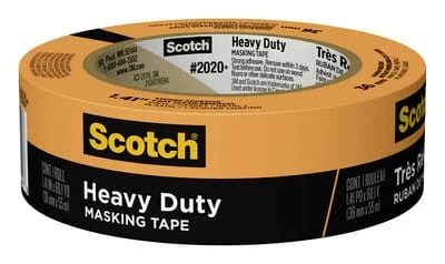 Scotch Heavy Duty Masking Tape 2020+-36AP, 1.41 in x 60.1 yd (36mm x 55m)