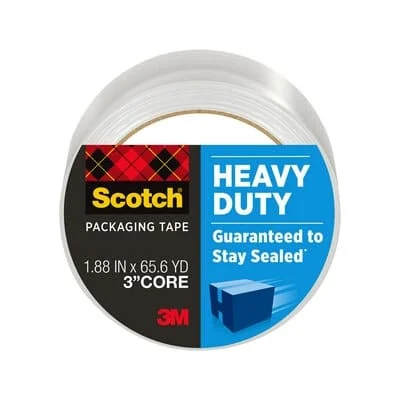 Scotch Heavy Duty Shipping Packaging Tape 3850-60, 1.88 in x 65.6 yd (48 mm x 60 m)