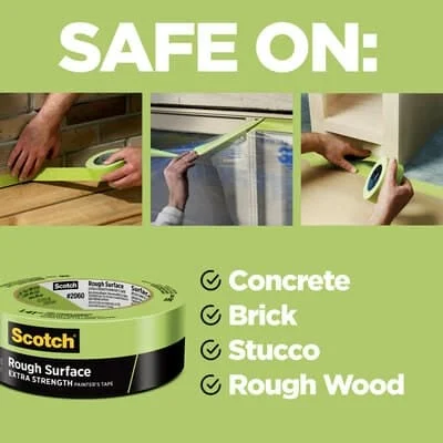 Scotch Rough Surface Painter’s Tape 2060-24AP, 0.94 in x 60.1 yd (24mm x 55m)