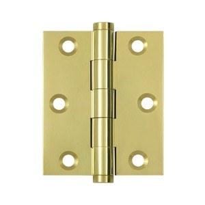 Solid Brass Screen Door Hinges Polished Brass Finish - 3" X 2.5" - 2 Pack