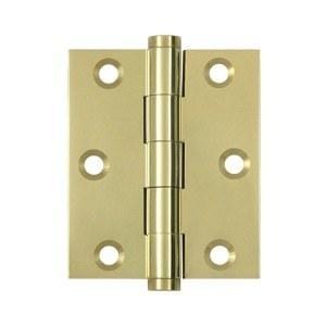 Solid Brass Screen Door Hinges Unlacquered Brass Finish - 3" X 2.5" - 2 Pack