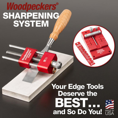 Woodpeckers SHG-SYS-23 Sharpening System - 2023, Includes Sharpening Guide, Angle Fixture, Angle Gauge