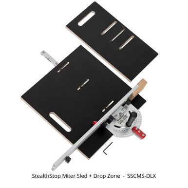 Woodpeckers SSCMS-DLX StealthStop Miter Sled + Drop Zone