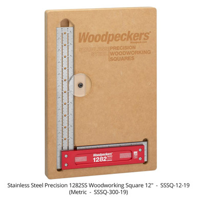 Woodpeckers SSSQ-300-19 Stainless Steel Square - 300MM with Rack-It