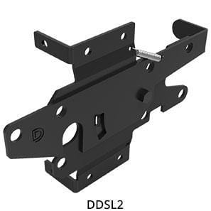 Black Stainless Steel Post Latch - 2 Sided Locking - For Gate Gap 3/4" - 1 1/2" - For Vinyl Or Wood Gates
