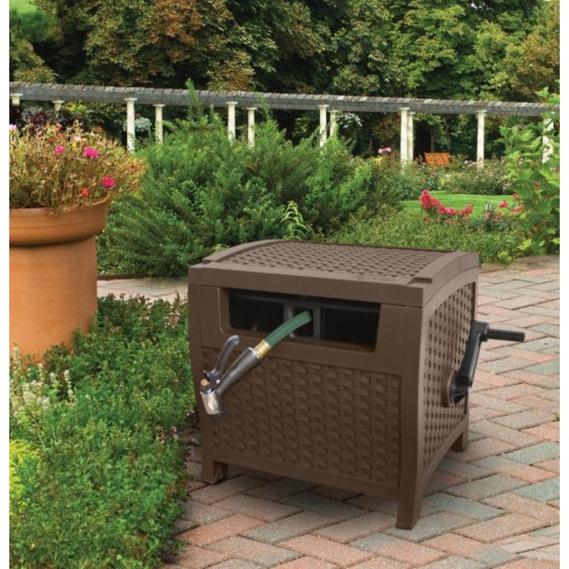 Suncast 175 ft. Slide Trak Hose Hideaway - Java