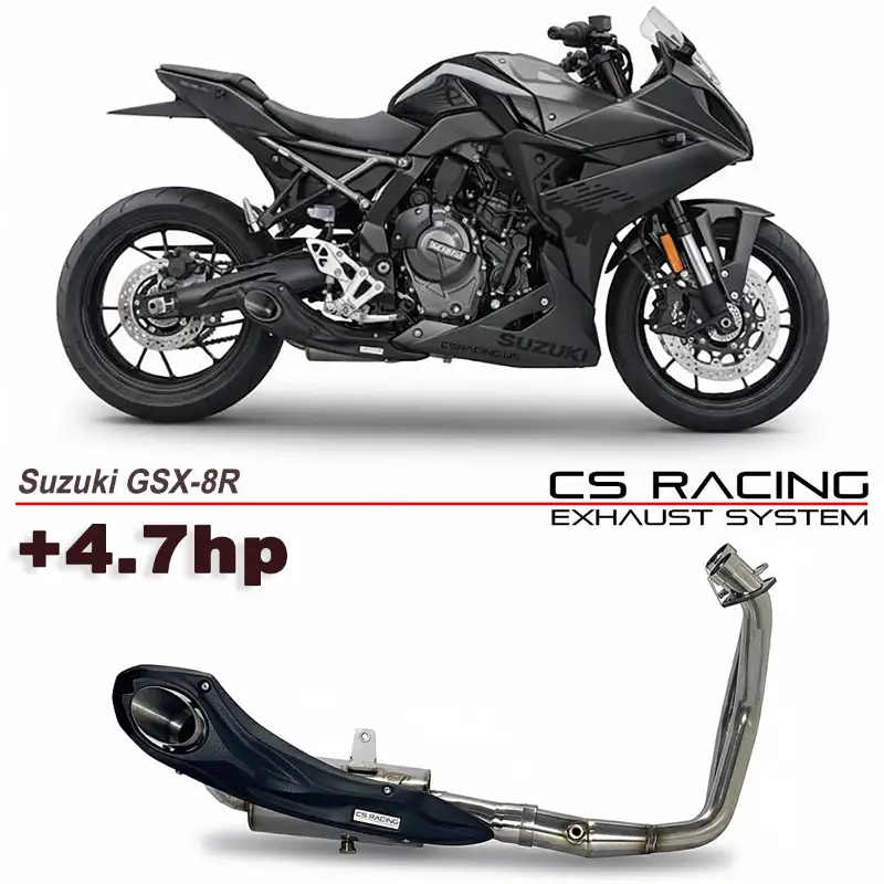 2024-on Suzuki GSX-8 S|R|T|TT CS Racing Full Exhaust | Muffler + Headers + dB Killer