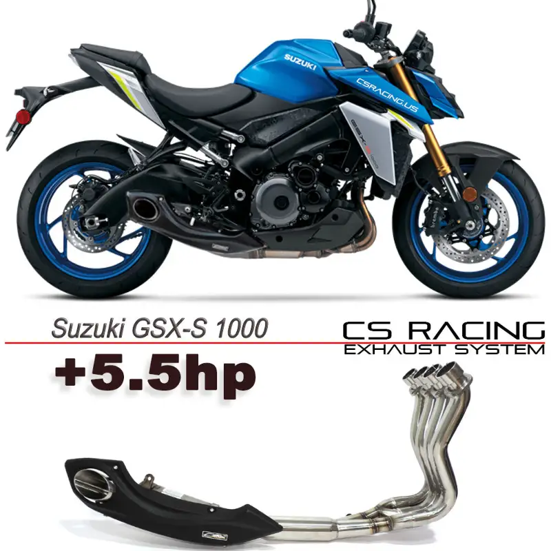 2021-26 Suzuki GSX-S 1000 / GT+ / GX / 950 CS Racing Full Exhaust | Muffler + Headers + dB Killer (+5.5hp)