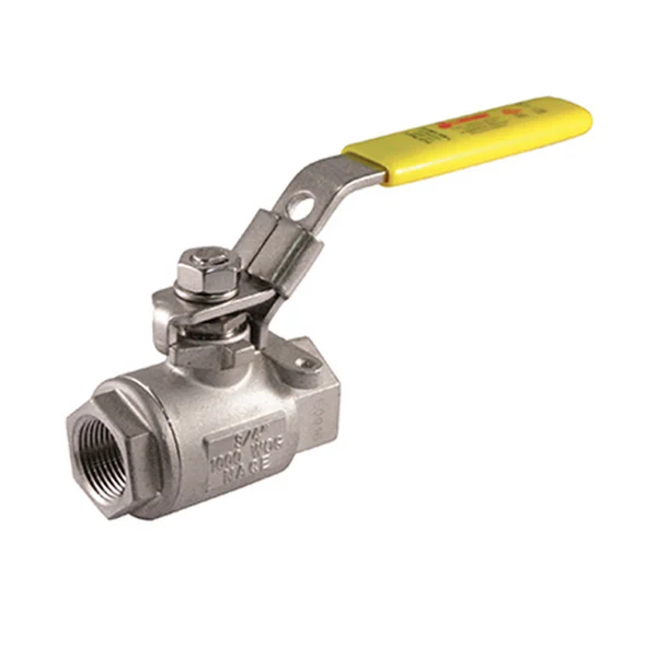 Jomar 100-964 3/4 Inch Stainless Steel Ball Valve 2 Piece, Full Port, Threaded Connection, 1000 WOG – Carton of 10