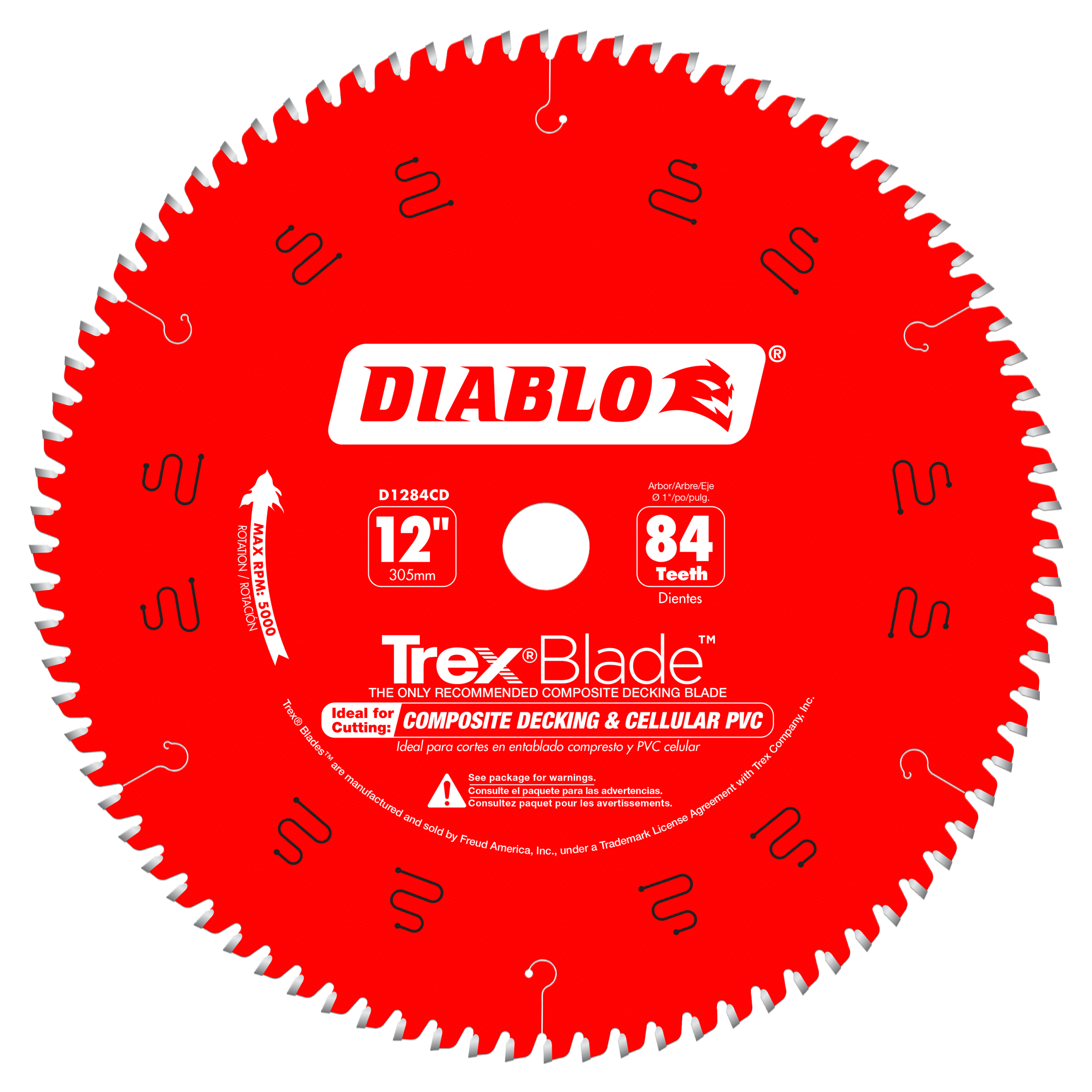 Diablo D1284CD 12" x 84-Teeth TrexBlade™ Saw Blade for Composites and Plastic