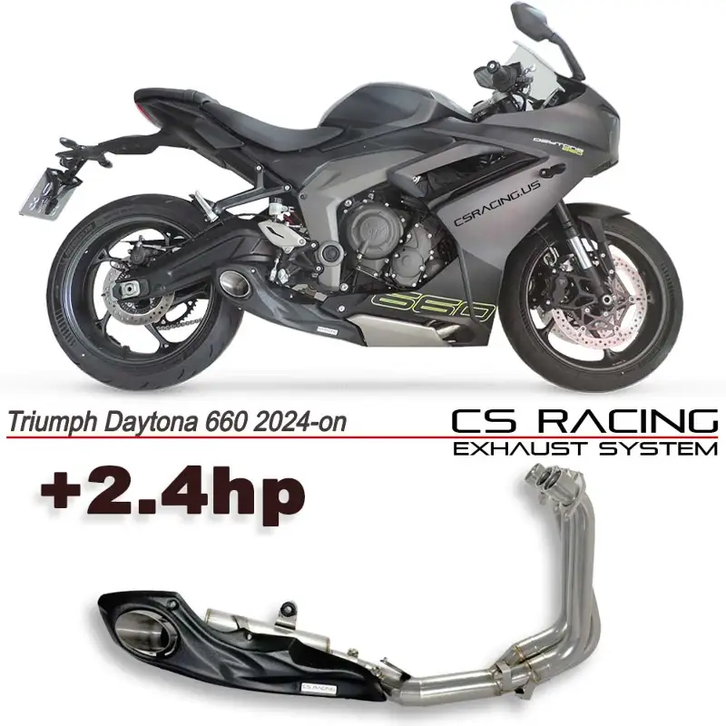 2024-on Triumph Daytona 660 CS Racing Full Exhaust | Muffler + dB Killer