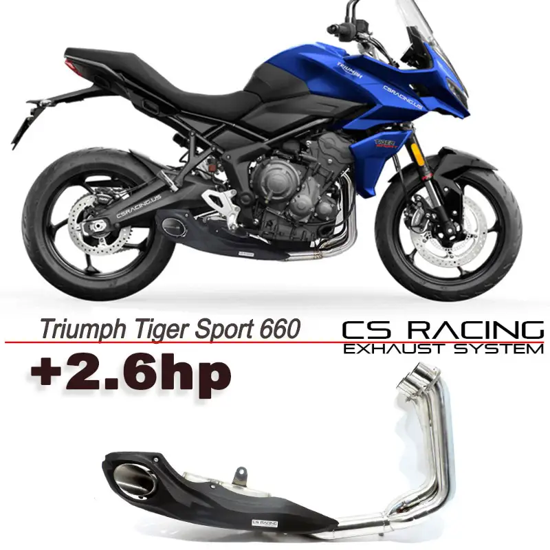 2022-26 Triumph Tiger Sport 660 CS Racing Full Exhaust | Muffler + dB Killer