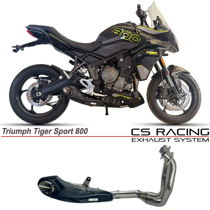 2025-on Triumph Tiger Sport 800 CS Racing Full Exhaust | Muffler + dB Killer
