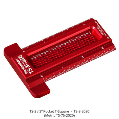Woodpeckers TS-3-2020 Pocket T-Square - 3 Inch