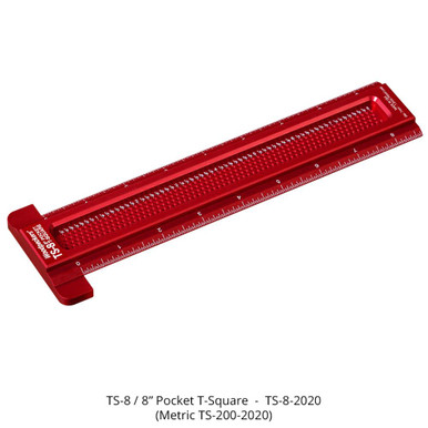 Woodpeckers TS-8-2020 Pocket T-Square - 8 Inch