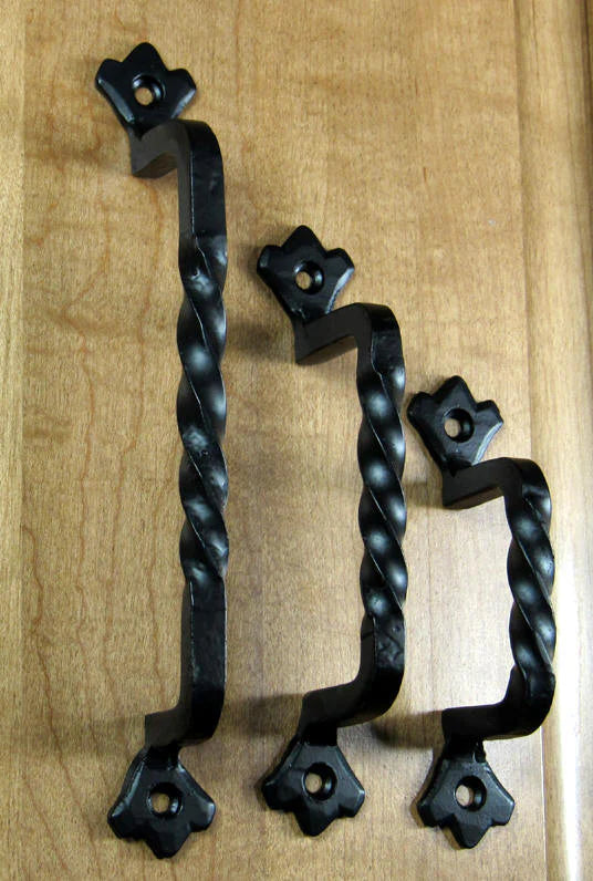 Twisted Iron Pulls -Old World Style Cabinet and Drawer Pulls
