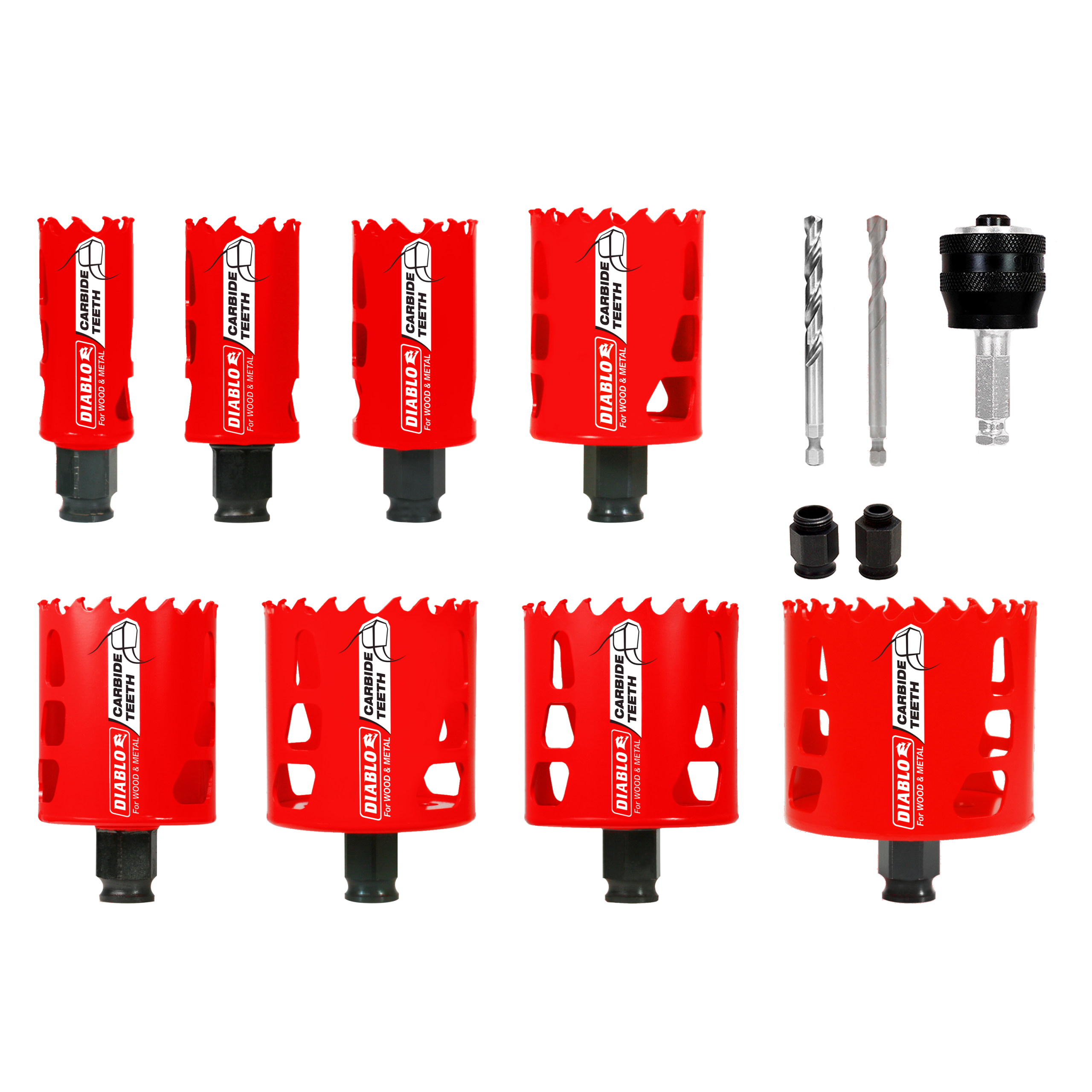 Diablo DHS13SPLCT 13 pc Carbide Teeth Hole Saw Set for Plumbers