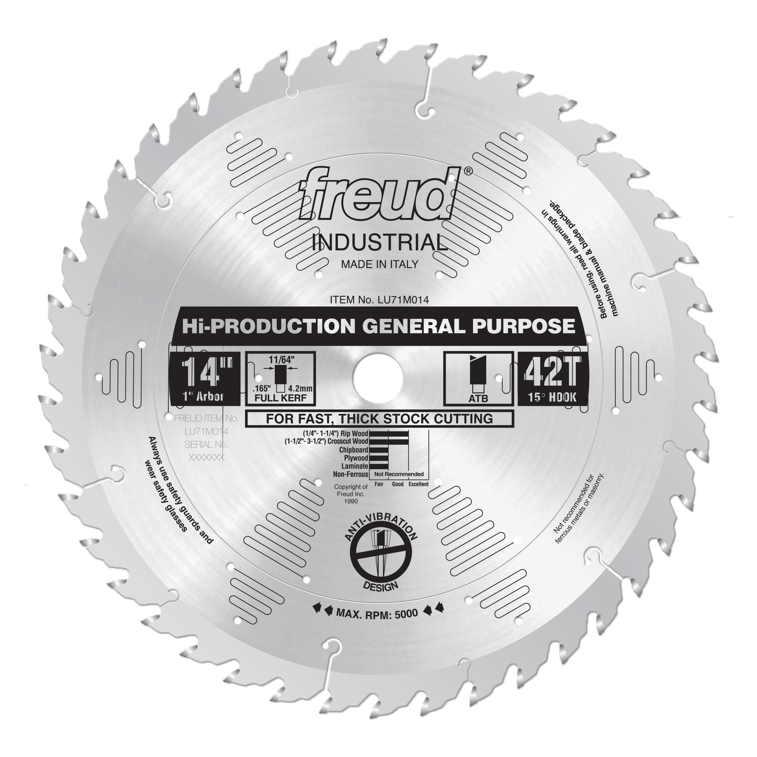 Freud LU71M014 14" High-Production General Purpose Blade
