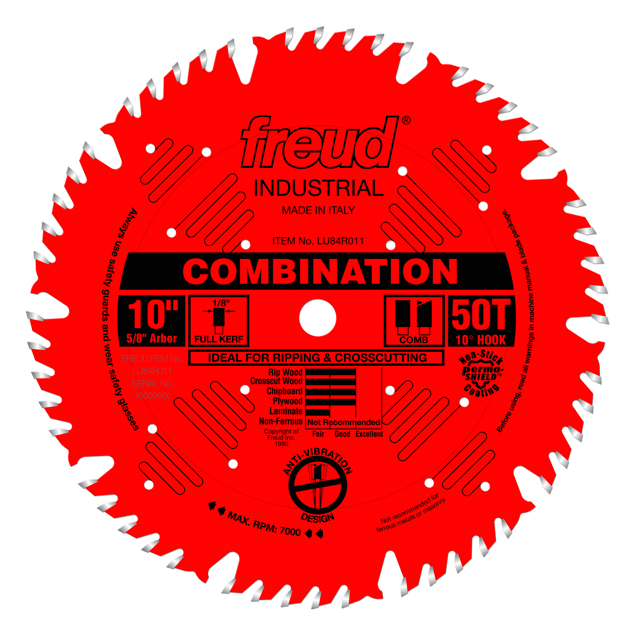 Freud LU84R011: 10" x 50 Tooth Combination Blade