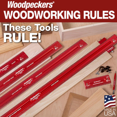 Woodpeckers WWR-036036 Woodworking Rule - 36 Inch with Left-to-Right and Right-to-Left Scales