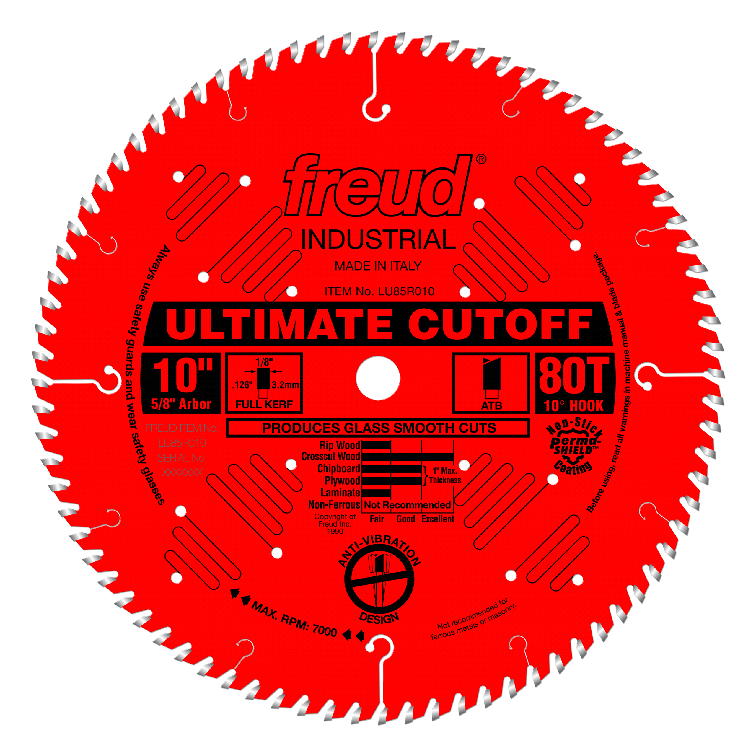 Freud LU85R010 10" Carbide Tipped Saw Blade for Crosscutting