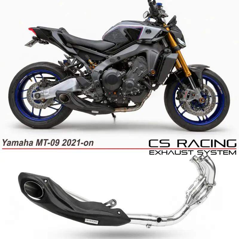 2021-26 Yamaha MT-09 CS Racing Full Exhaust | Muffler + Headers + dB Killer