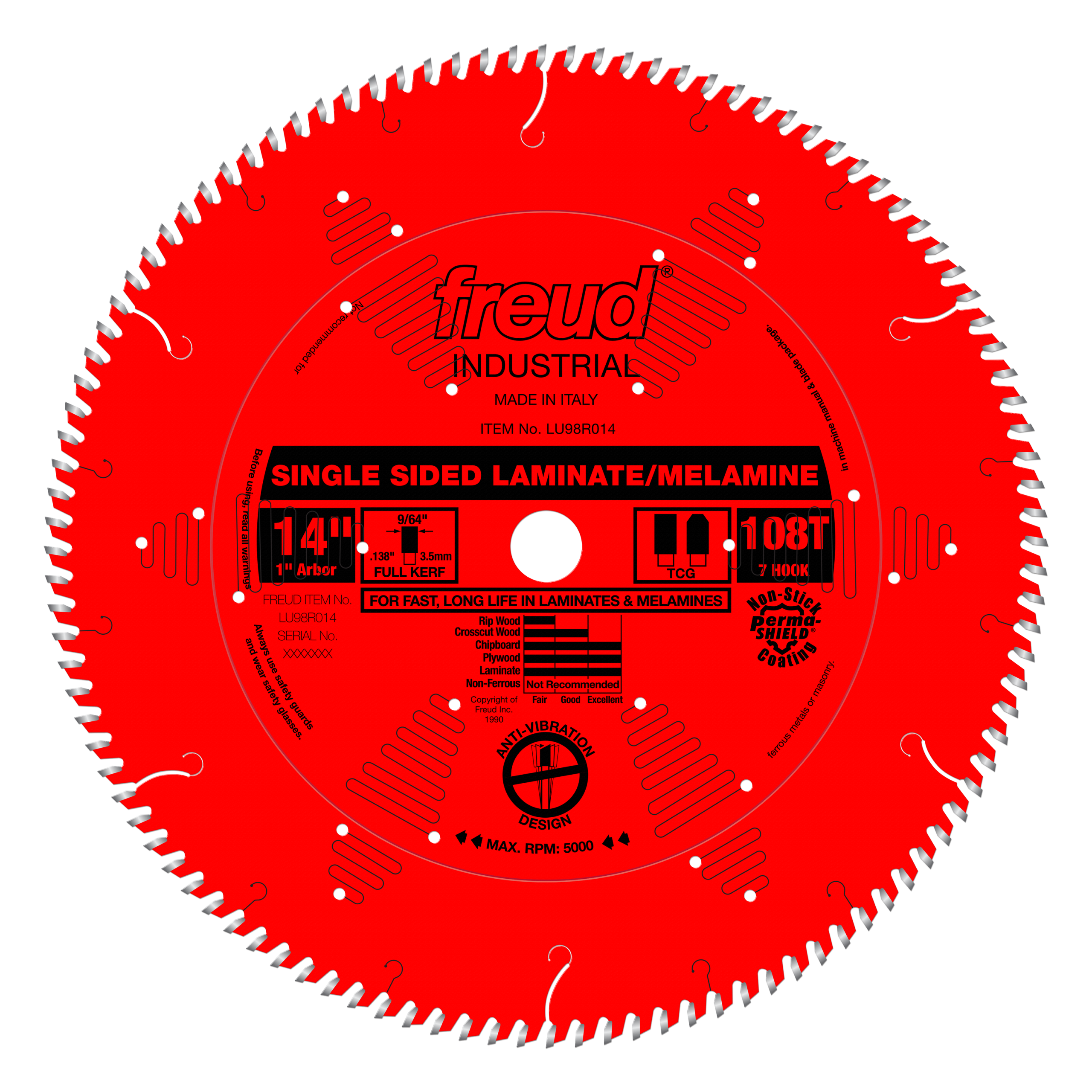 Freud LU98R014 14" Single Sided Laminate/Melamine Blade