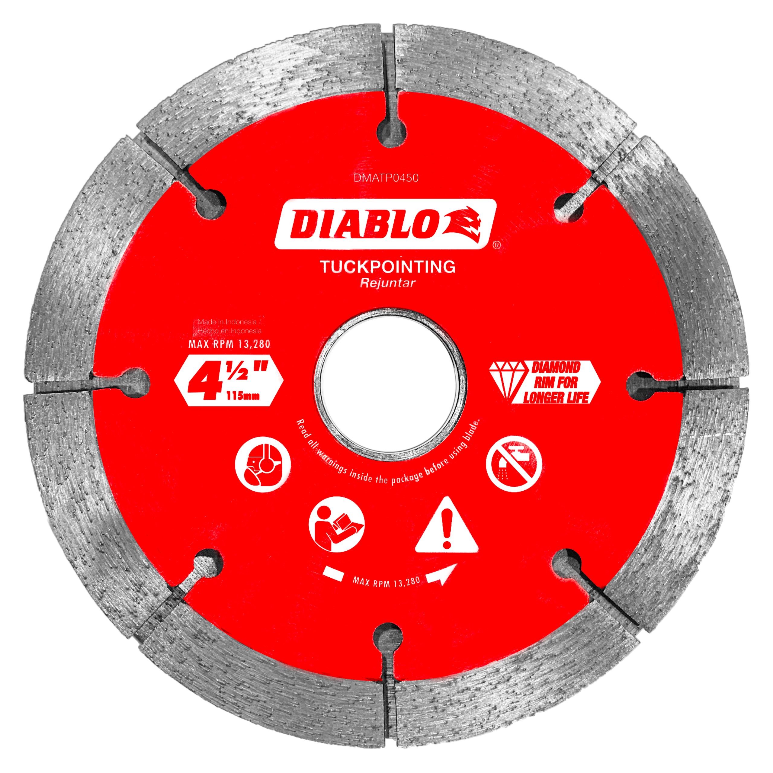 Diablo DMATP0450 4-1/2" Diamond Rim Tuck Point Masonry Disc